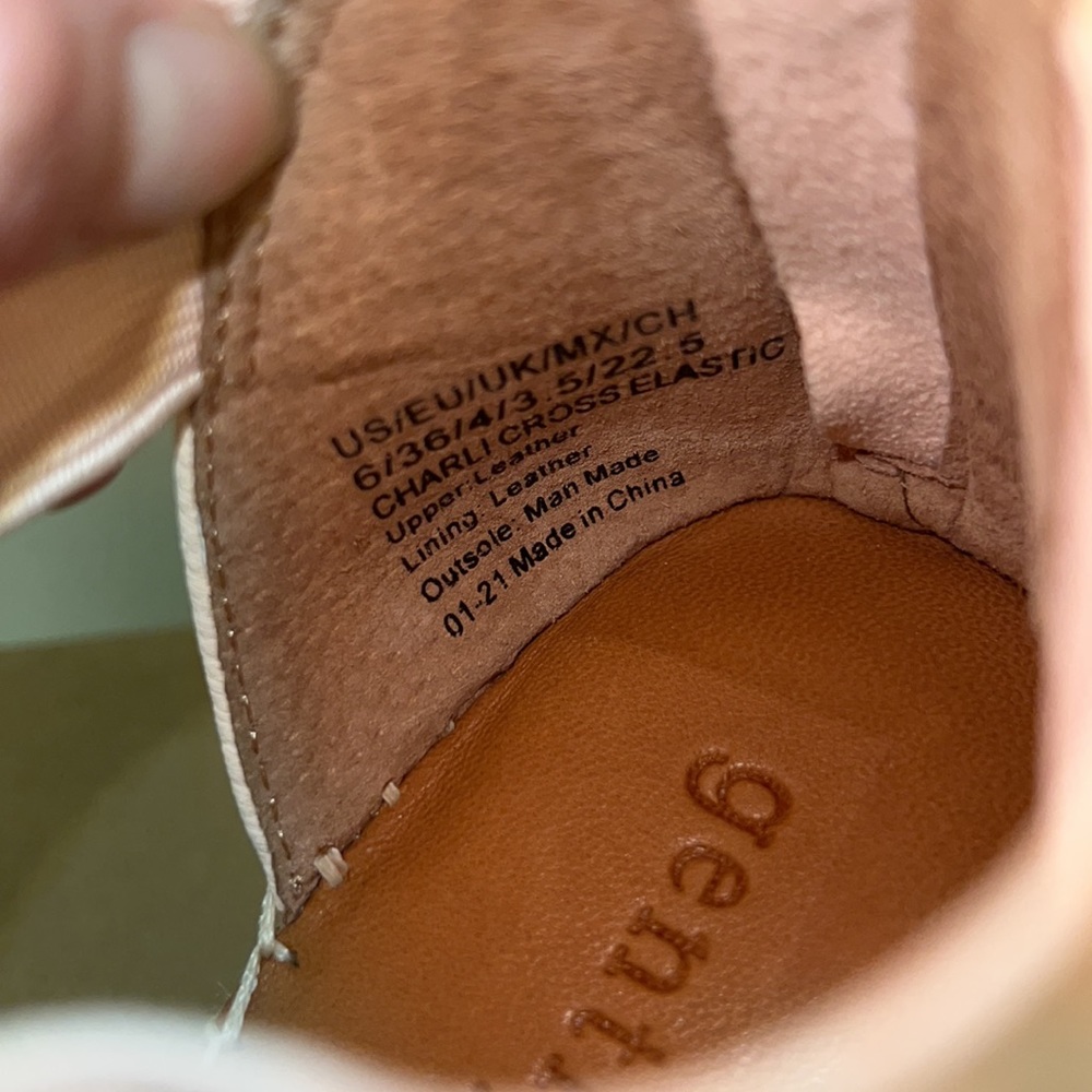 SALE โจ Kenneth Cole Charli Suede Cross Elastic Espadrille Wedge Heels Blush Pink - Picture 6 of 13
